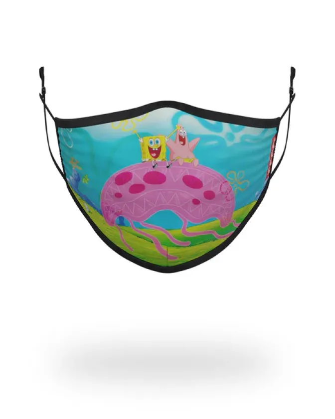ADULT SPONGEBOB JELLY SHARK FORM FITTING FACE-COVERING