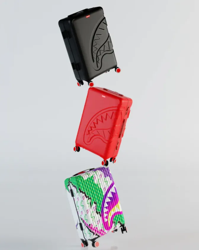 DREAMY TECHNICOLOR SHARKNAUTICS HARDSHELL CARRY-ON LUGGAGE